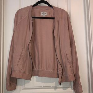 Dusty Pink American Eagle Bomber Jacket